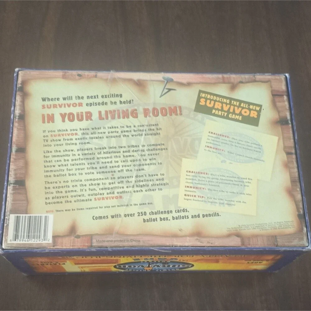 Survivor Survivor The Game TV Show Party Card Game Complete 2+ 12+ 2000